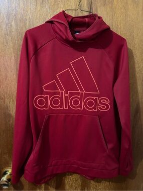 Adidas maroon pullover hoodie